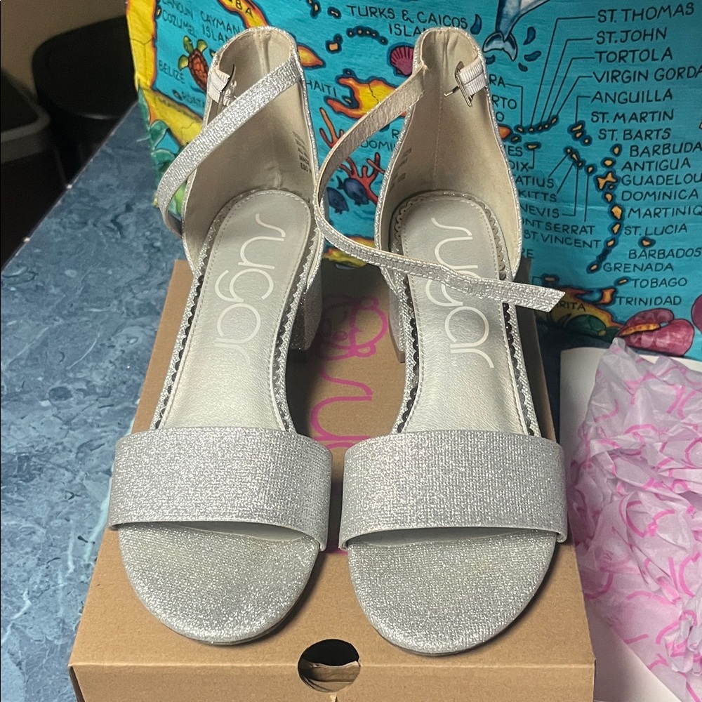 Sugar Women's Glittering Silver Sandals